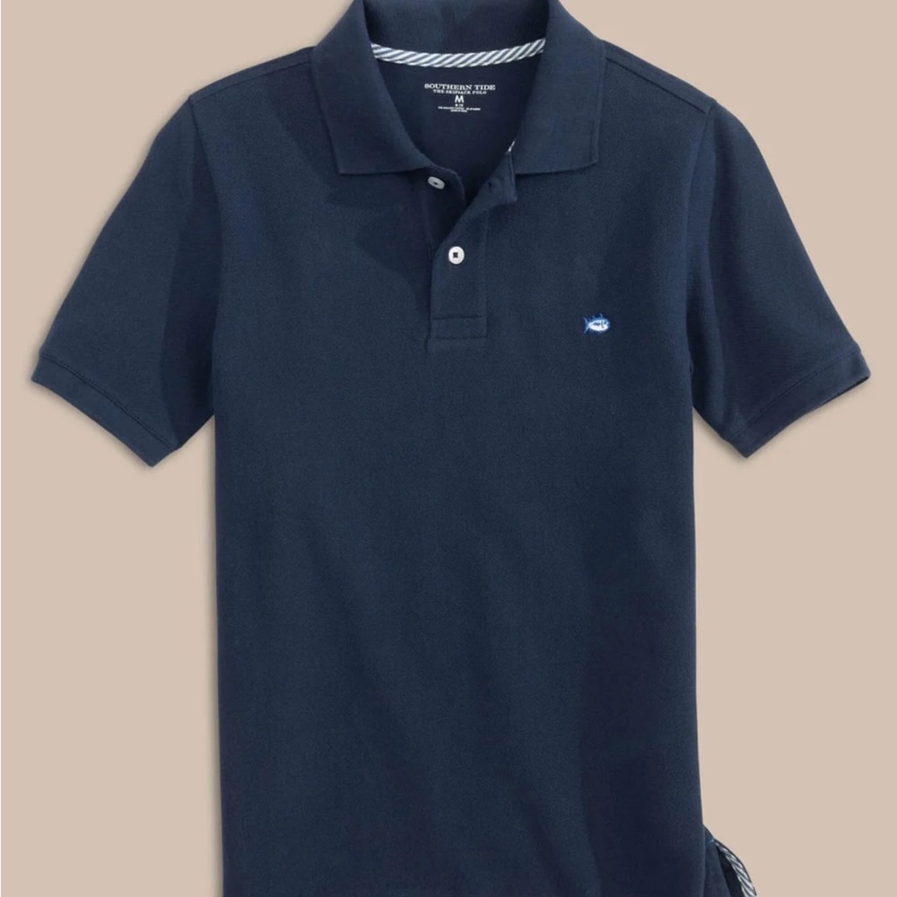 Southern Tide Boys Skipjack Polo in True Navy, size Large  GUC